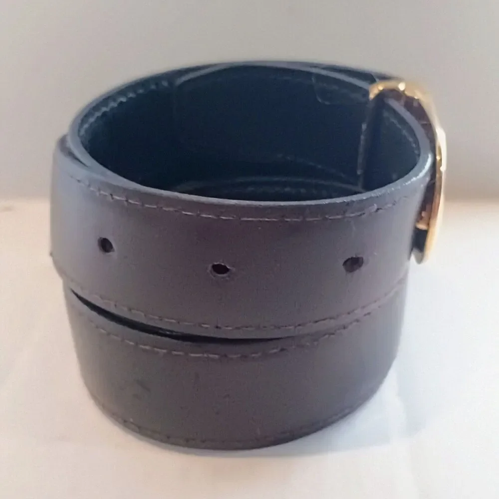 Vintage Pierre Cardin Reversible Belt-Large-Black-Brown-Removable Anchor Buckle